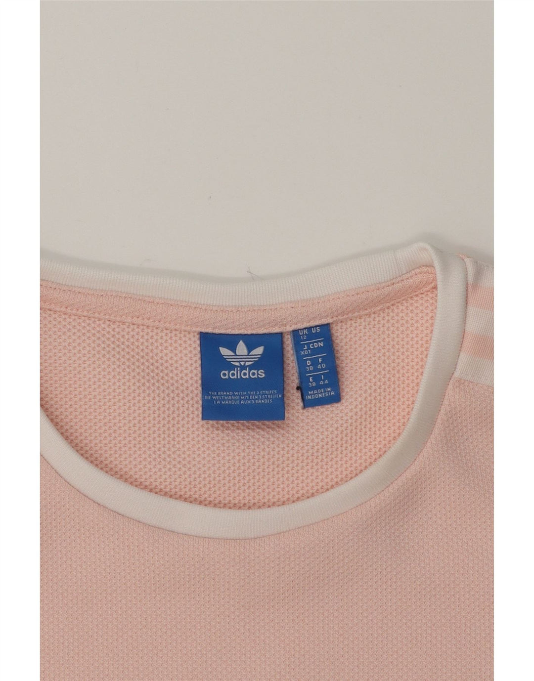 ADIDAS Womens T-Shirt Top UK 12 Medium Pink Vintage Adidas and Second-Hand Adidas from Messina Hembry 