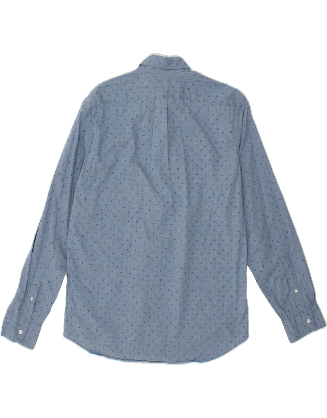 J. CREW Mens Abstract Pattern Classic Fit Shirt Medium Blue Spotted Cotton Vintage J. Crew and Second-Hand J. Crew from Messina Hembry 