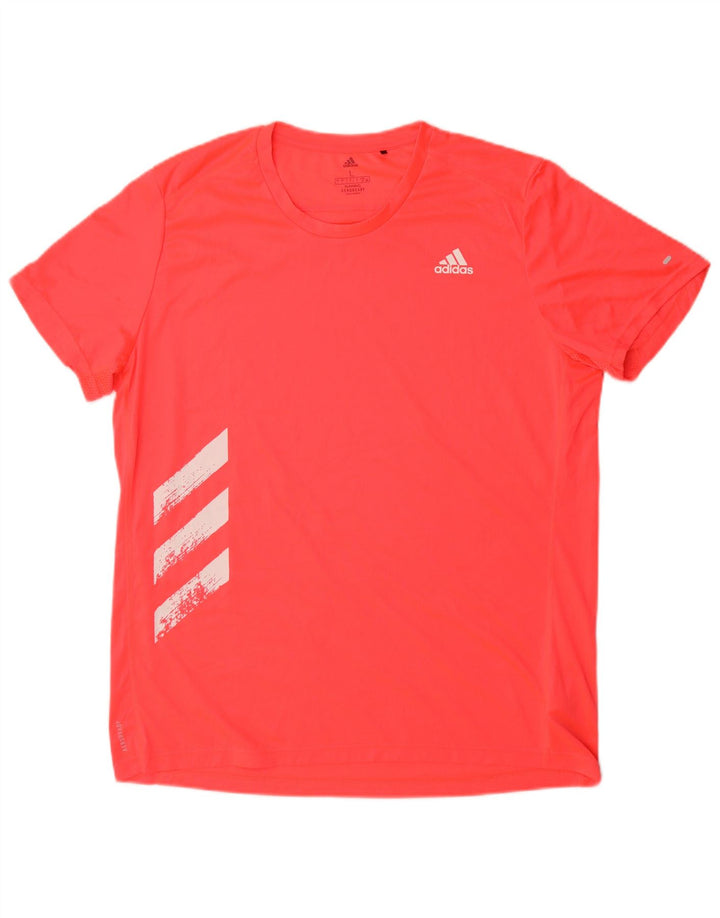 Maglietta grafica Adidas Aeroready da uomo, grande, in poliestere rosa