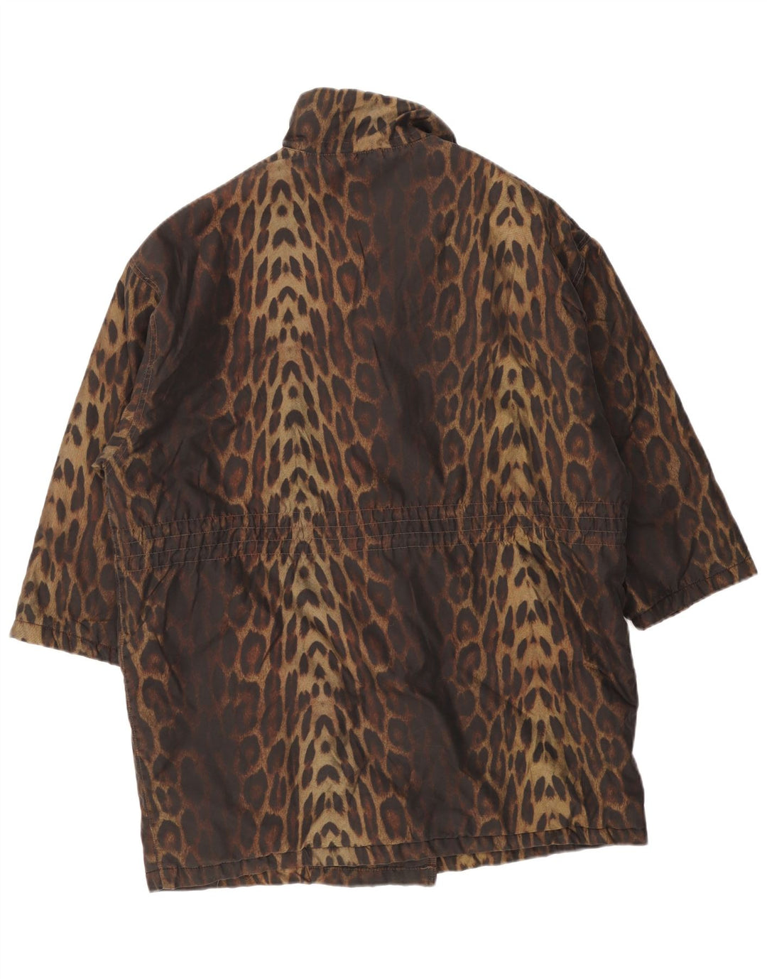 Cappotto Doppiopetto Oversize da Donna Preca IT 42 Marrone Medio Stampa Animalier