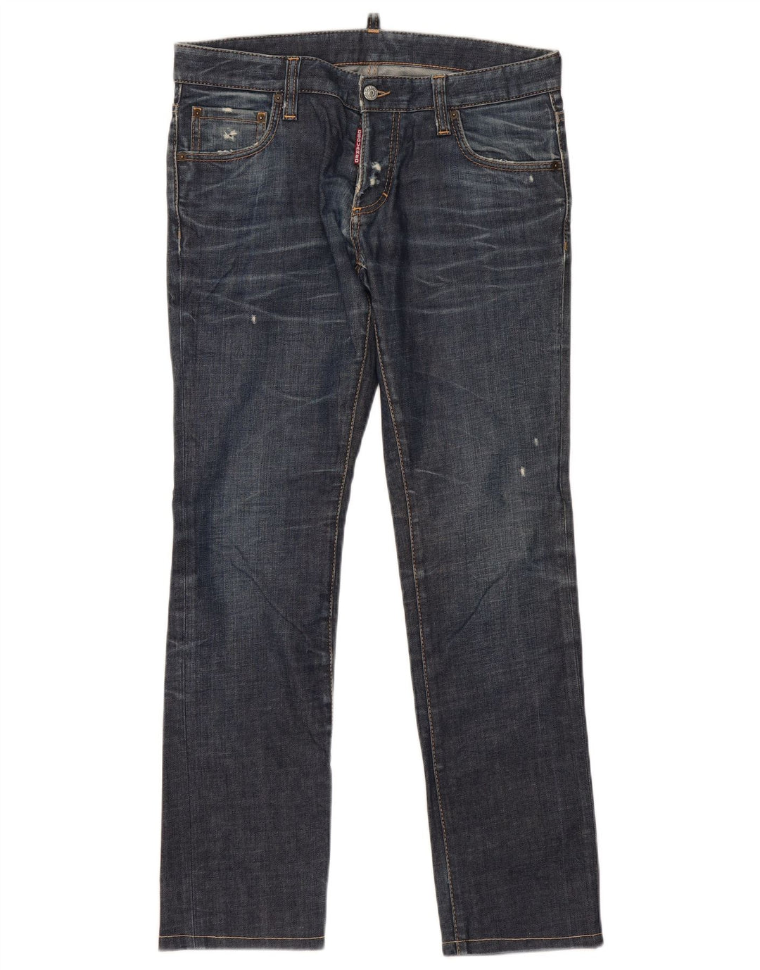Jeans slim da donna Dsquared2 IT 48 XL W36 L32 Cotone blu navy