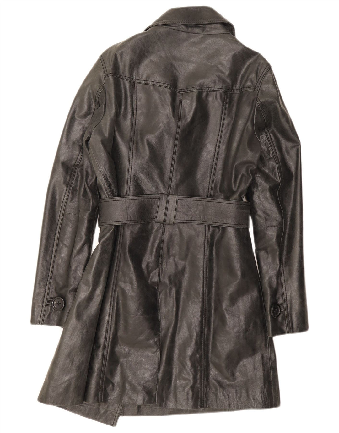 Cappotto in pelle trench da donna Oakwood UK 14 medio nero