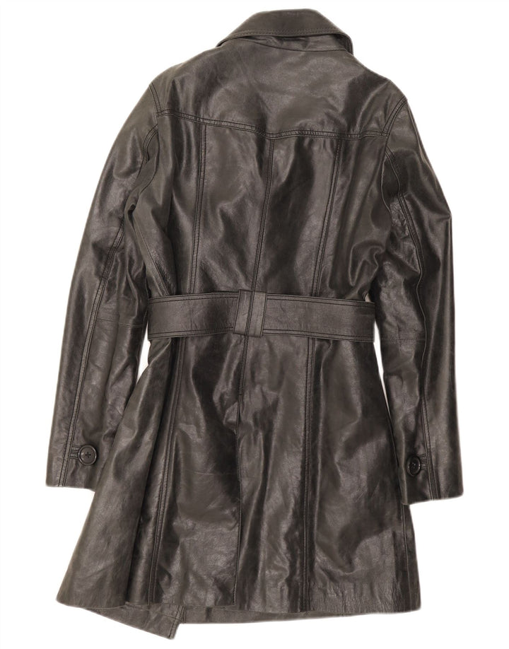 Cappotto in pelle trench da donna Oakwood UK 14 medio nero