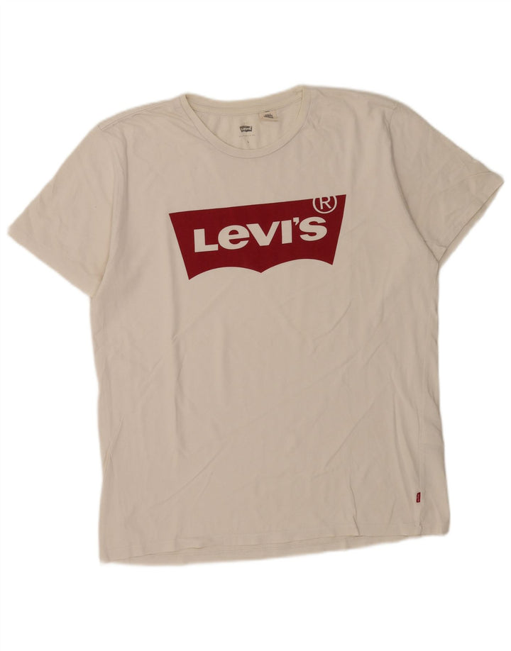 T-shirt grafica da uomo Levi's Top grande in cotone bianco