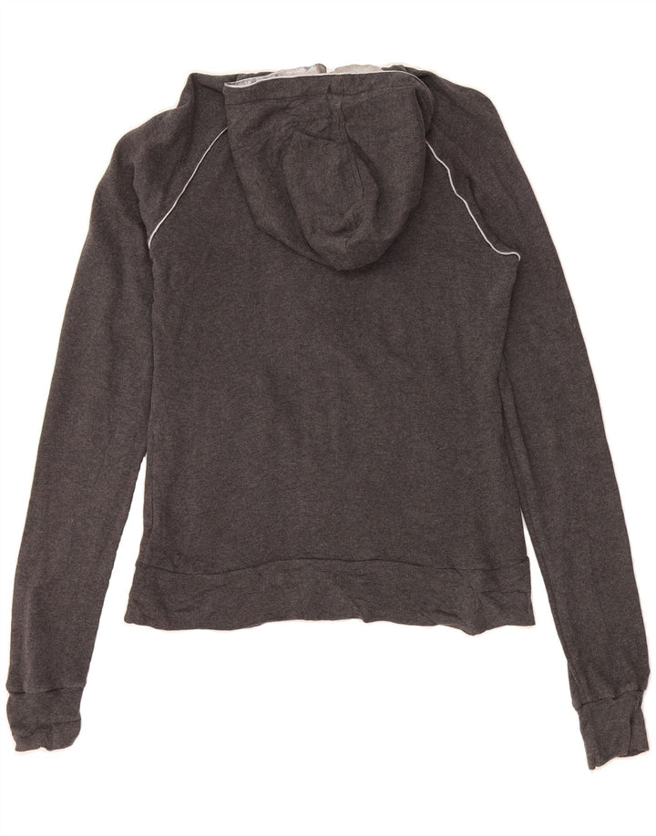 NIKE Womens Zip Hoodie Sweater UK 12/14 Medium Grey Cotton Vintage Nike and Second-Hand Nike from Messina Hembry 