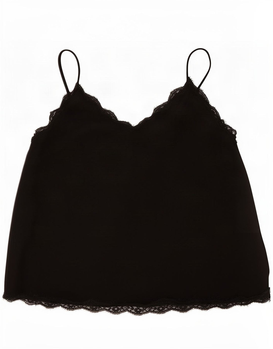 Canotta corta da donna Zara UK 16 grande poliestere nero