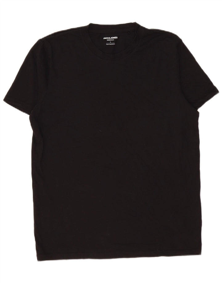T-shirt da uomo Jack & Jones Top grande in cotone nero