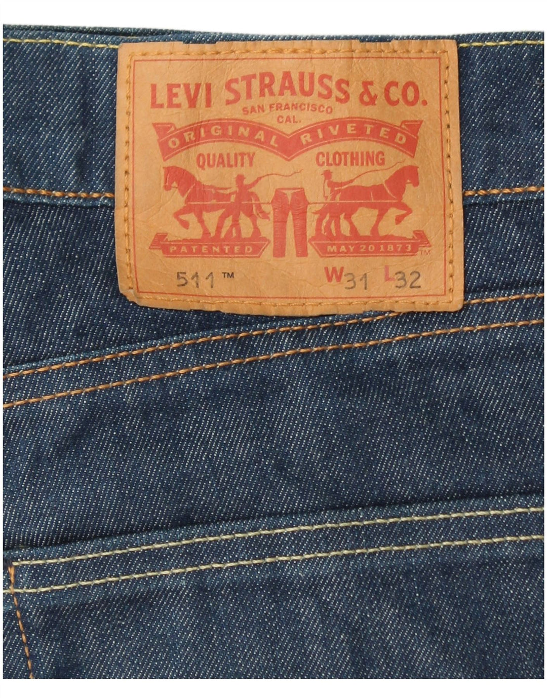 LEVI'S Jeans 511 Slim da Donna W31 L32 Blu Cotone