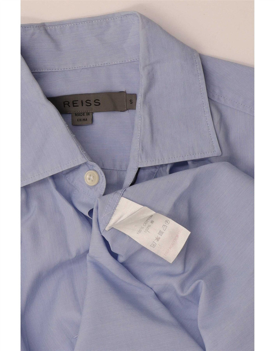 Camicia Uomo Reiss Piccola in Cotone Rigato Blu
