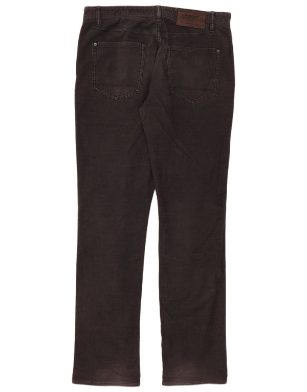 Pantaloni slim da uomo in velluto a coste Timberland W33 L34 cotone nero