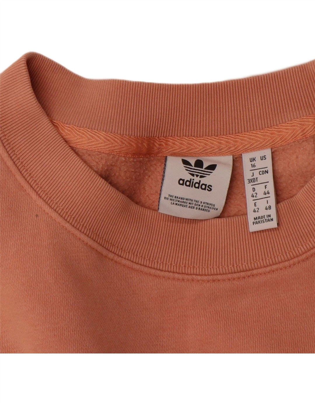 Felpa oversize da donna Adidas Jumper UK 16 Large Orange Cotton