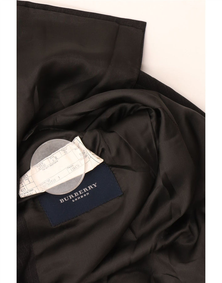 Giacca blazer da uomo a 3 bottoni Burberry taglia 50 in lana gessata grigio medio