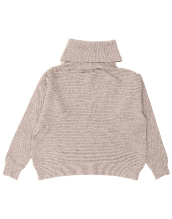 Maglione corto da donna Phase Eight con collo alto UK 14 Viscosa grigio medio