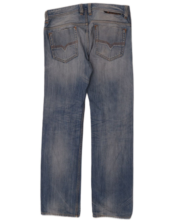 Diesel Uomo Safado Regular Slim Jeans Dritti W30 L30 Cotone Blu