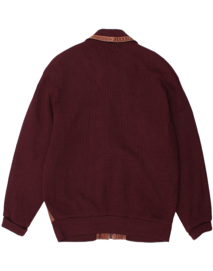 WESTBURY Mens Bomber Jacket UK 38 Medium Burgundy Colourblock Vintage WESTBURY and Second-Hand WESTBURY from Messina Hembry 