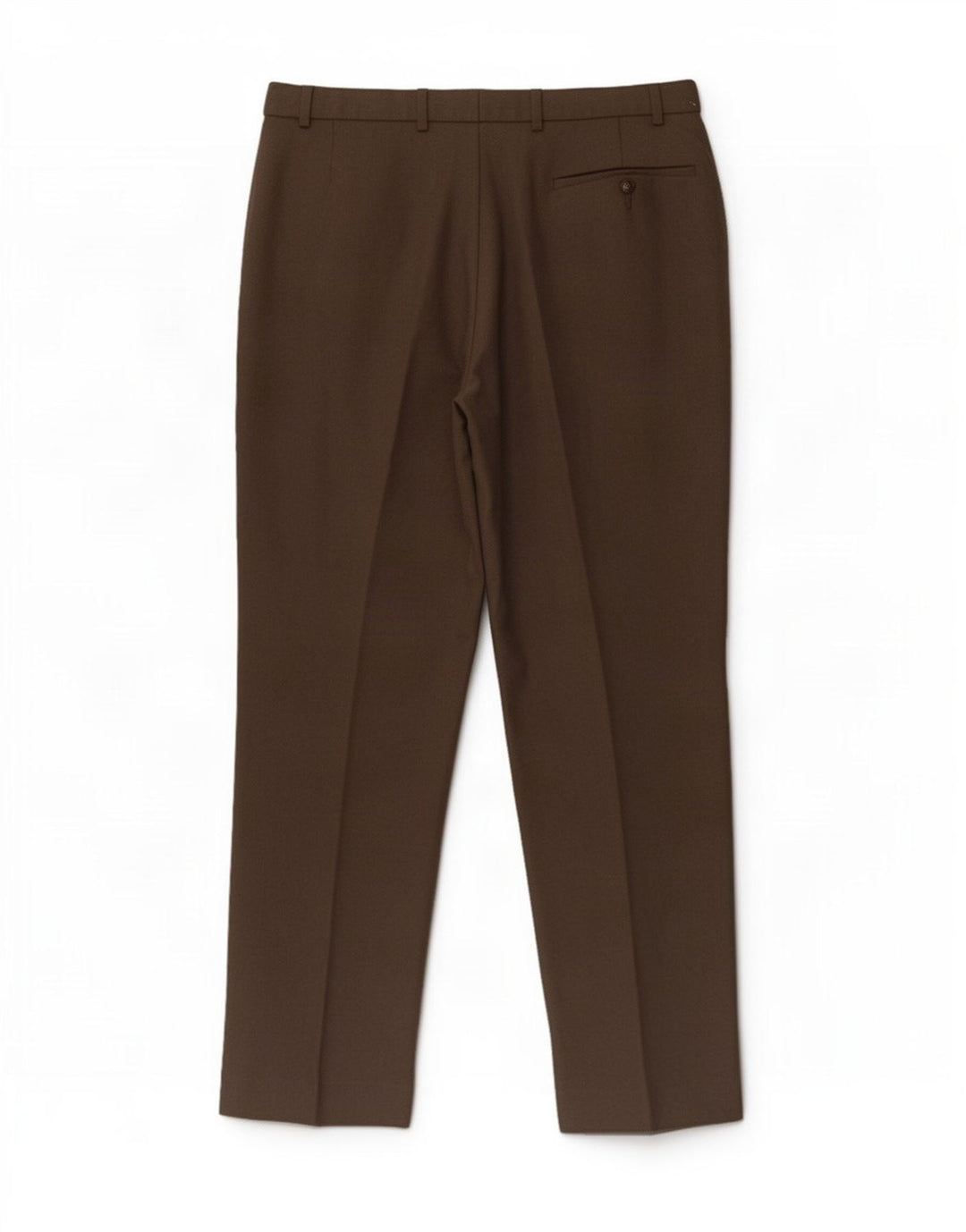 Pantaloni da abito dritti da uomo Marks & Spencer W36 L31 poliestere marrone
