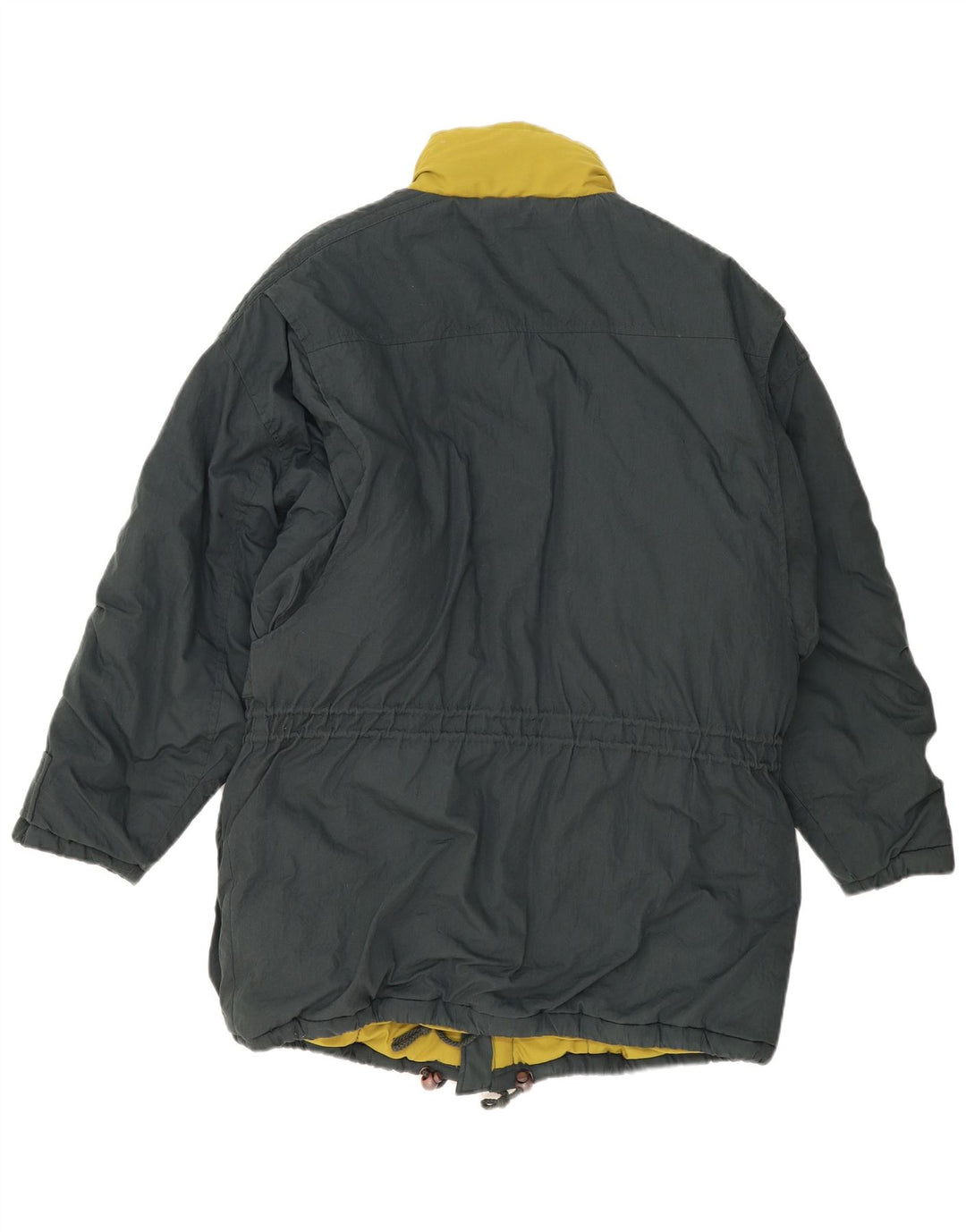 Cappotto vintage da uomo con cappuccio giacca a vento EU 50 grande poliestere verde