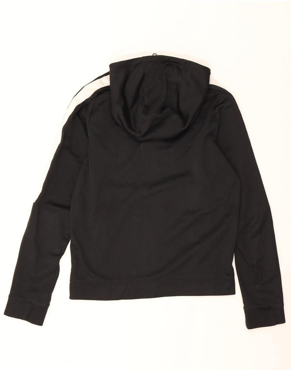 Felpa con cappuccio e zip Nike da uomo, piccola, in cotone color block nero