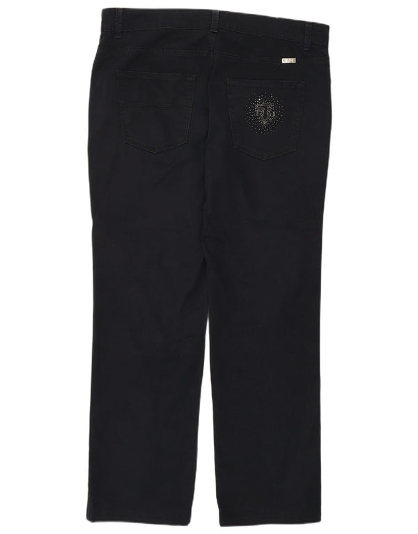 Pantaloni Casual Dritti Donna Trussardi W31 L27 Blu Navy