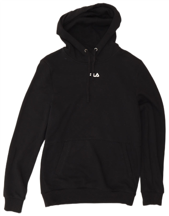 Felpa con cappuccio da uomo Fila IT 50 cotone nero medio