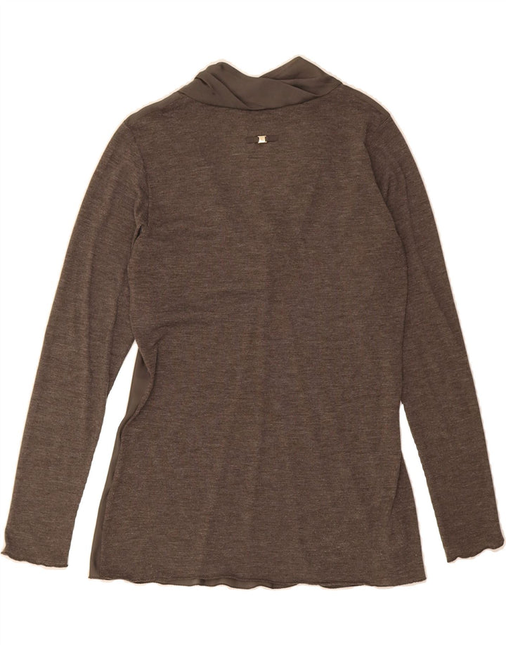 TRUSSARDI JEANS Womens Top Long Sleeve UK 14 Medium Grey Vintage Trussardi Jeans and Second-Hand Trussardi Jeans from Messina Hembry 