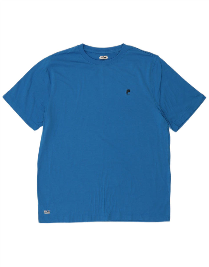 FILA Mens T-Shirt Top Large Blue Polyester