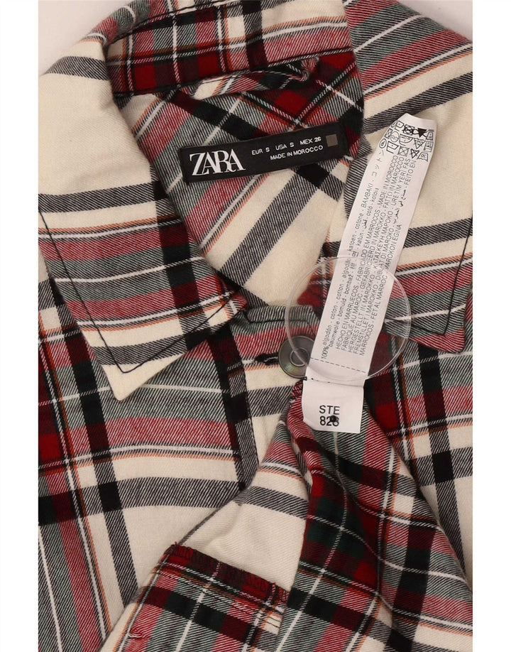 Giacca utility oversize da donna Zara UK 10 piccoli quadri multicolori