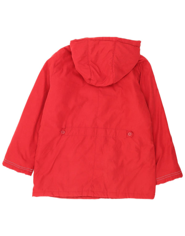 Giacca a vento con cappuccio da donna Marks & Spencer UK 18 XL poliestere rosso