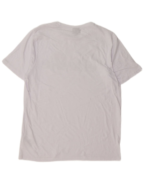 T-shirt grafica da donna Ellesse Top UK 14 cotone bianco medio