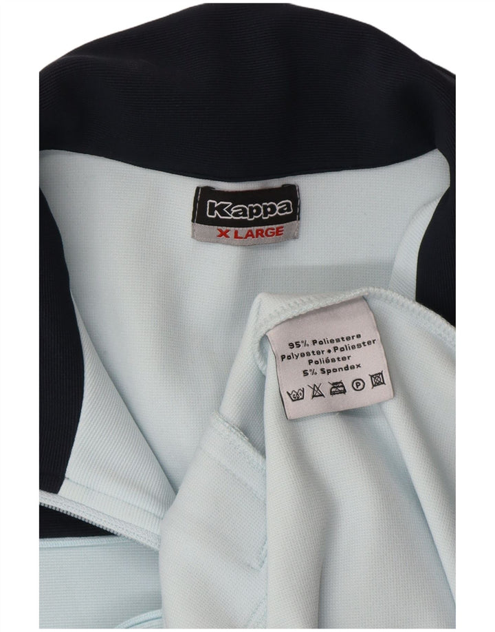 KAPPA Womens Tracksuit Top Jacket UK 18 XL Blue Colourblock Polyester