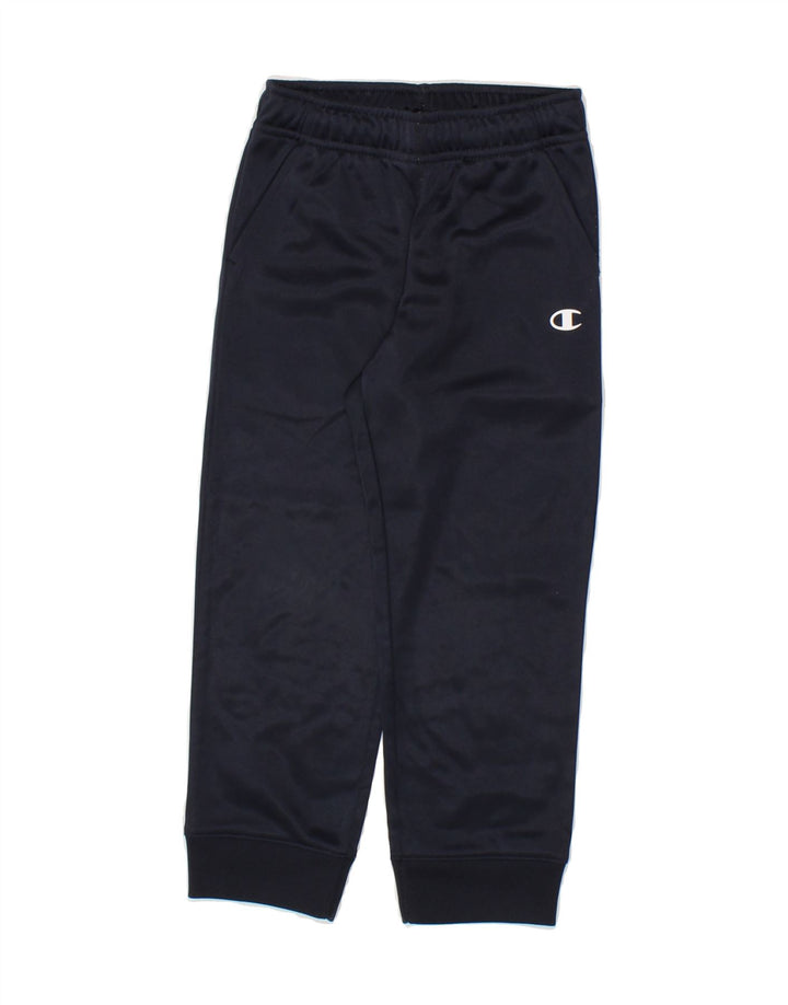 CHAMPION Boys Tracksuit Trousers Joggers 3-4 Years 2XS Navy Blue Polyester Vintage Champion and Second-Hand Champion from Messina Hembry 