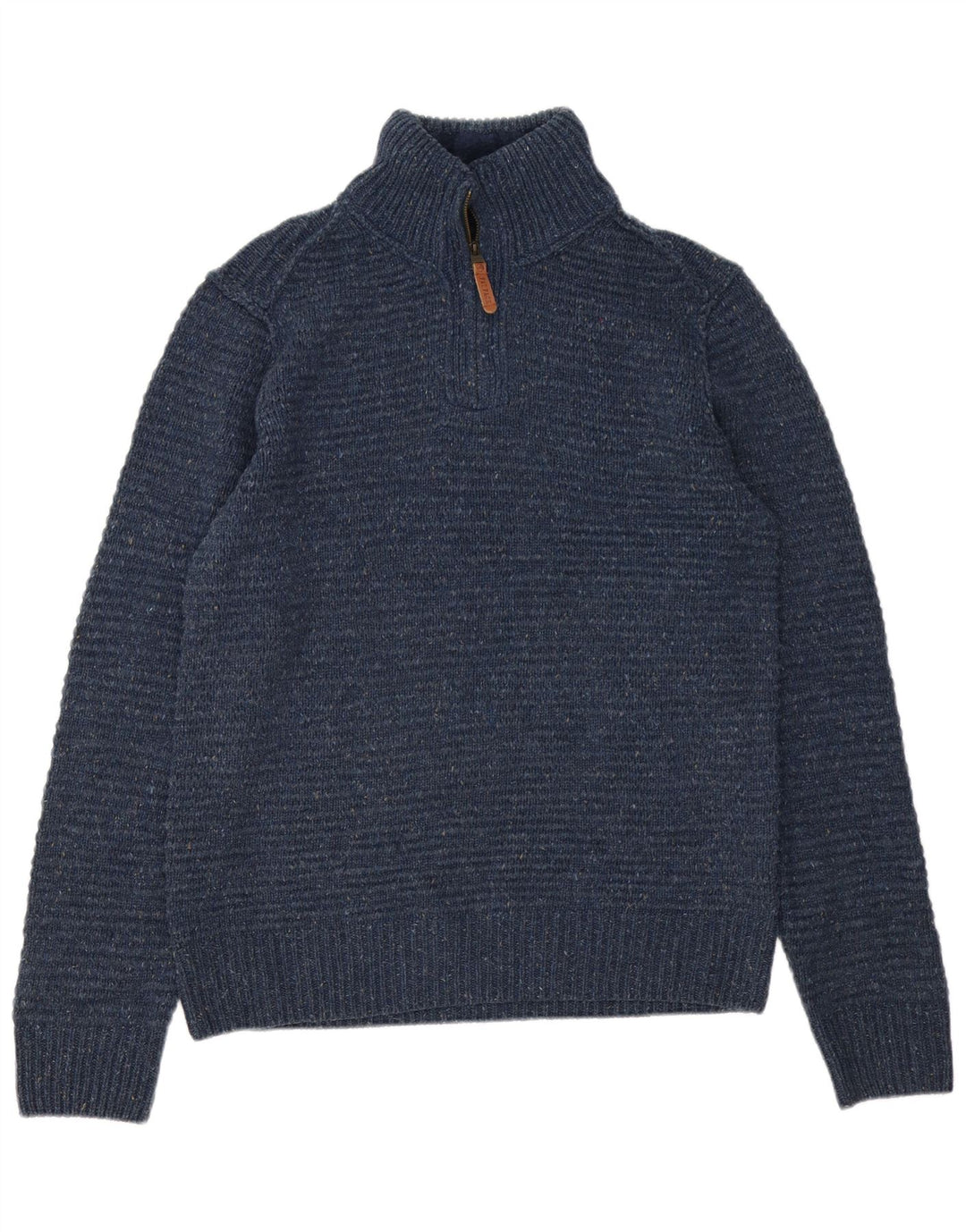 Maglione da uomo con collo con zip Fat Face Acrilico blu medio