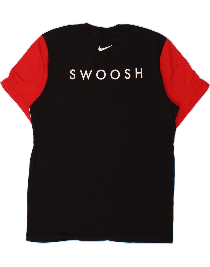 T-shirt grafica da uomo NIKE Top in cotone color block medio nero