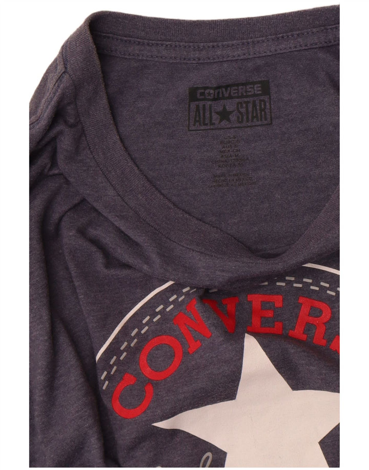 T-shirt grafica da uomo Converse Top Small Blu Navy