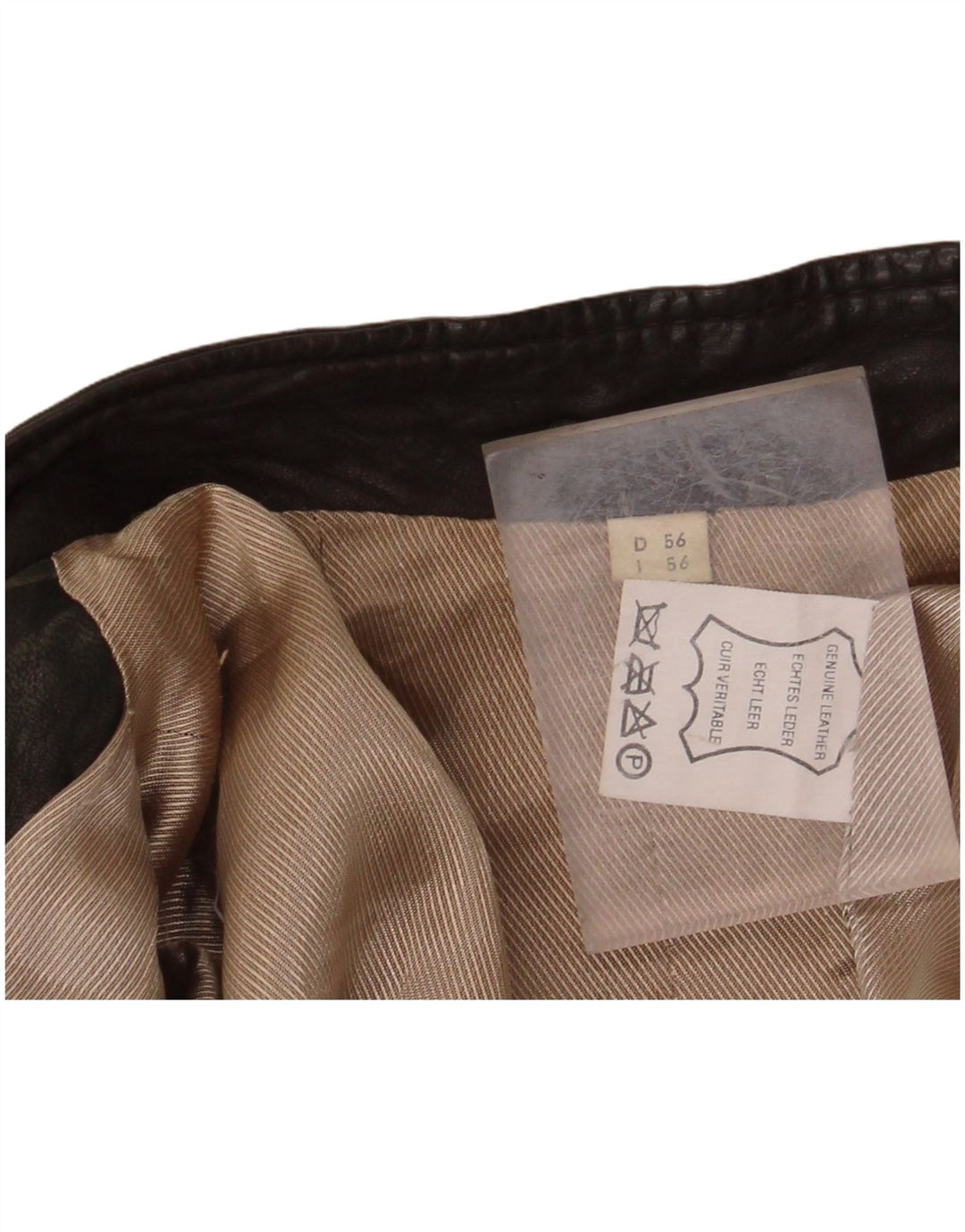 Giacca in pelle da uomo VINTAGE IT 56 3XL Pelle kaki