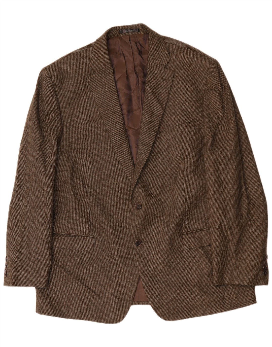 Giacca blazer da uomo a 2 bottoni Ralph Lauren UK 46 XL lana marrone