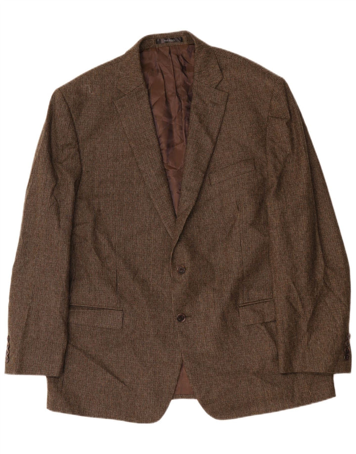 Giacca blazer da uomo a 2 bottoni Ralph Lauren UK 46 XL lana marrone
