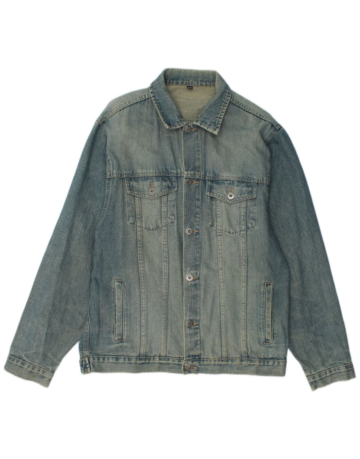ANGELO LITRICO Giacca Jeans Uomo IT 56 3XL Blu Cotone