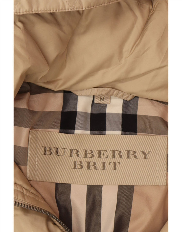 BURBERRY Cappotto imbottito con cappuccio BRIT da donna UK 12 Beige medio classico
