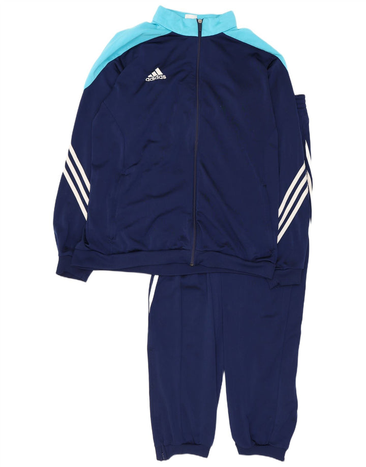 Tuta intera ADIDAS da uomo XL in poliestere color block blu navy