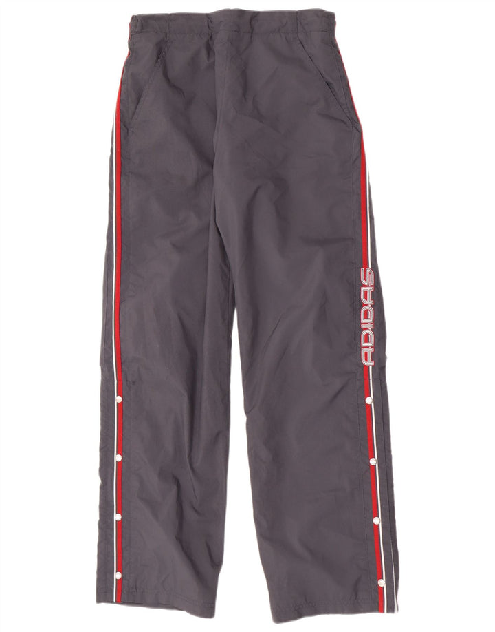 Pantaloni da tuta con grafica Adidas da uomo piccoli in poliestere grigio