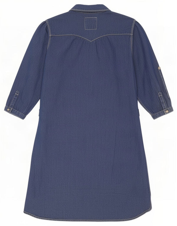 Vestito camicia di jeans con maniche a 3/4 per ragazze Levi's 13-14 anni XL in cotone blu navy