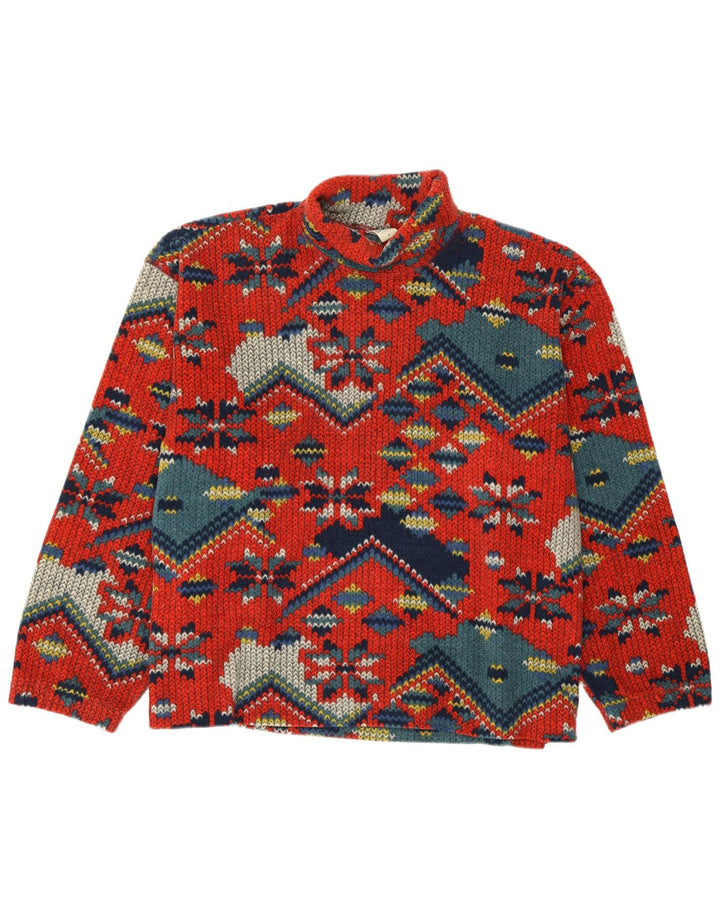 Maglione maglione collo alto in pile da uomo COLMAR 2XL Rosso Fair Isle