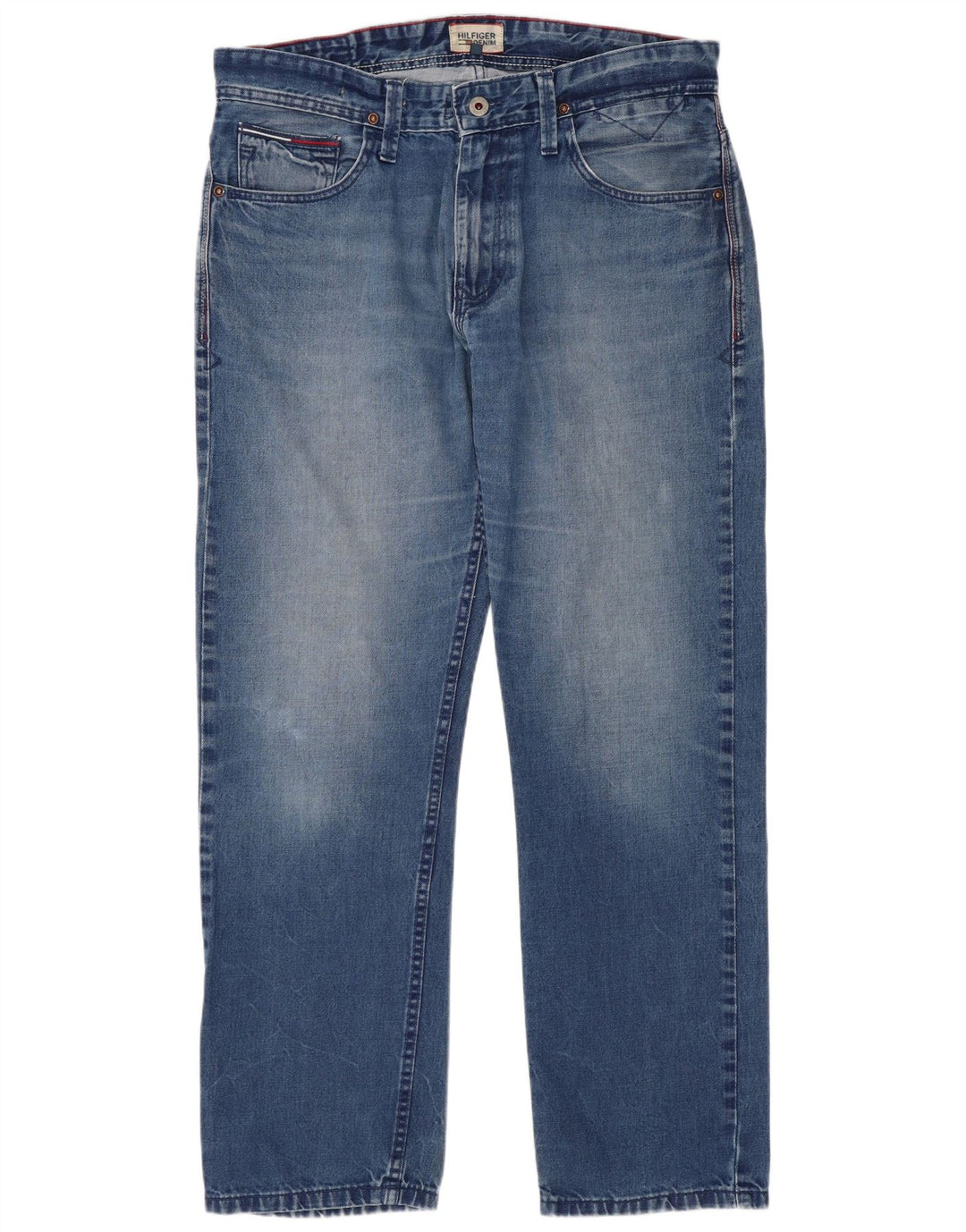 Jeans dritti da uomo Tommy Hilfiger W32 L30 cotone blu