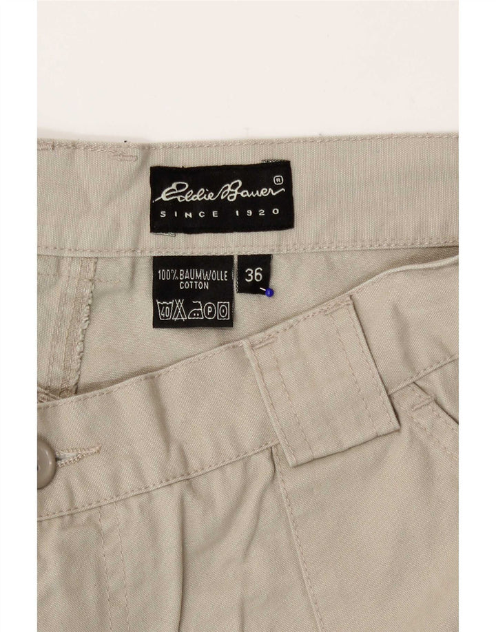 Pantaloncini cargo regolari da uomo Eddie Bauer W36 grandi in cotone beige