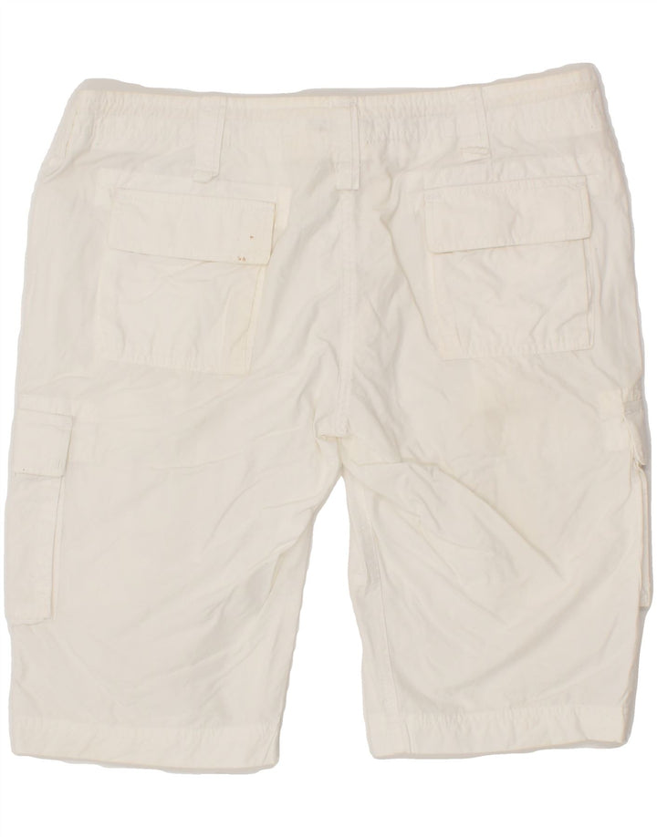 DACK'S Womens Cargo Shorts IT 48 XL W36  White Cotton Vintage Dack's and Second-Hand Dack's from Messina Hembry 