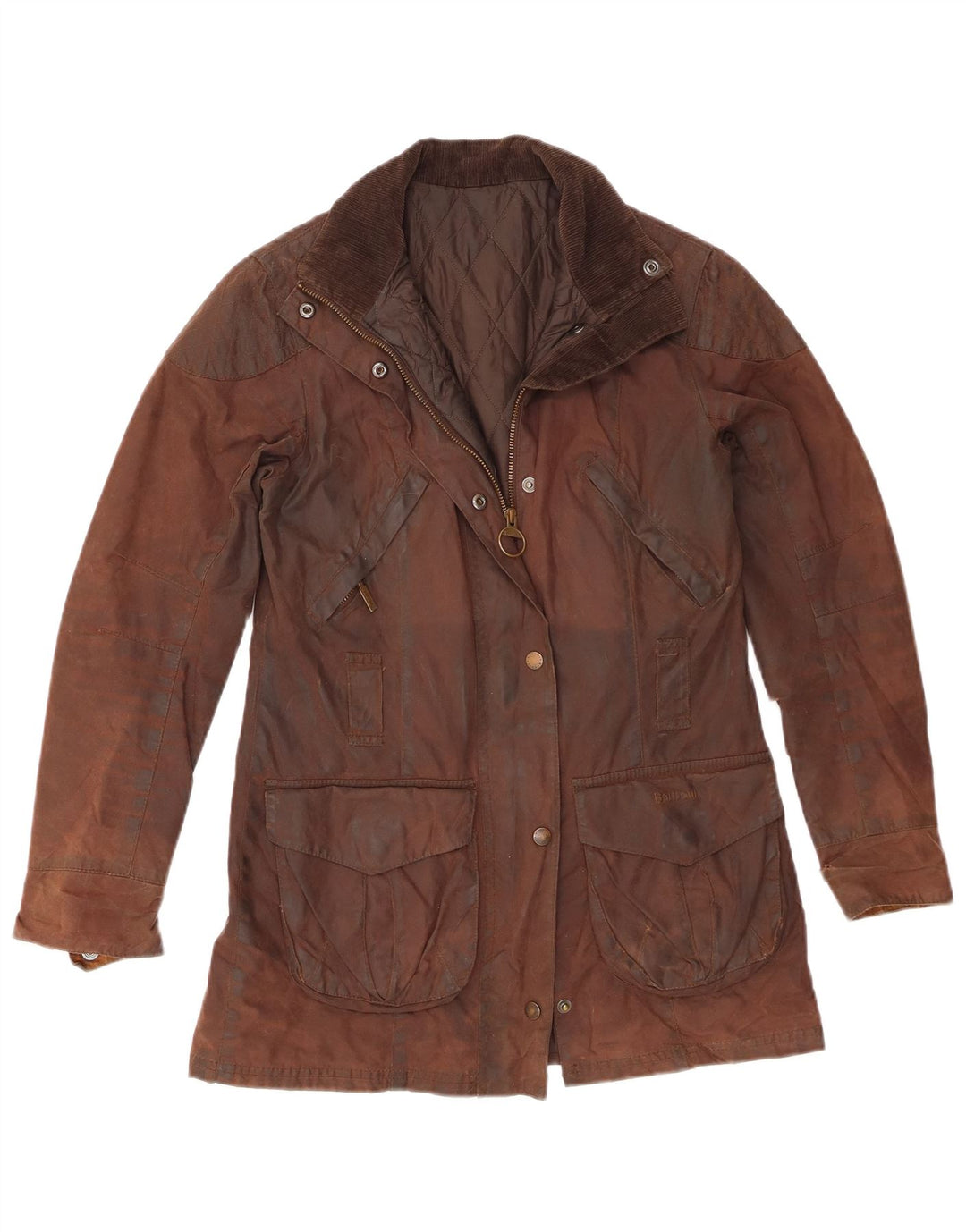 Giacca da donna in cotone cerato Barbour UK 8 piccola marrone