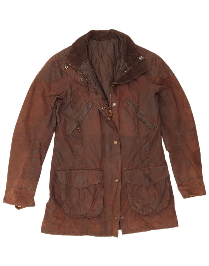 Giacca da donna in cotone cerato Barbour UK 8 piccola marrone