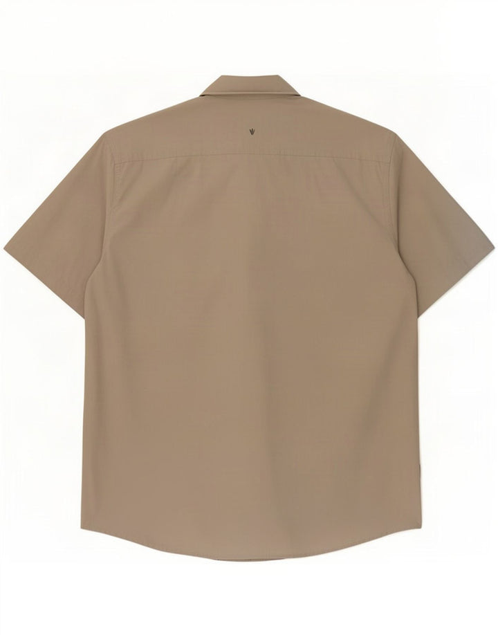 Camicia a maniche corte da uomo Fat Face in cotone a righe grigio medio