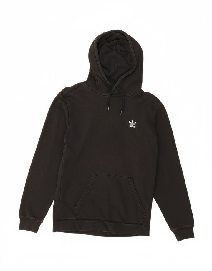 ADIDAS Mens Hoodie Jumper Small Black Cotton